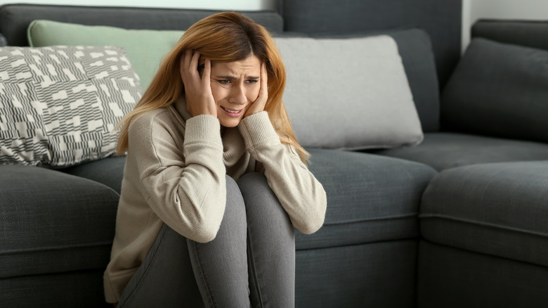 Woman having panic attack