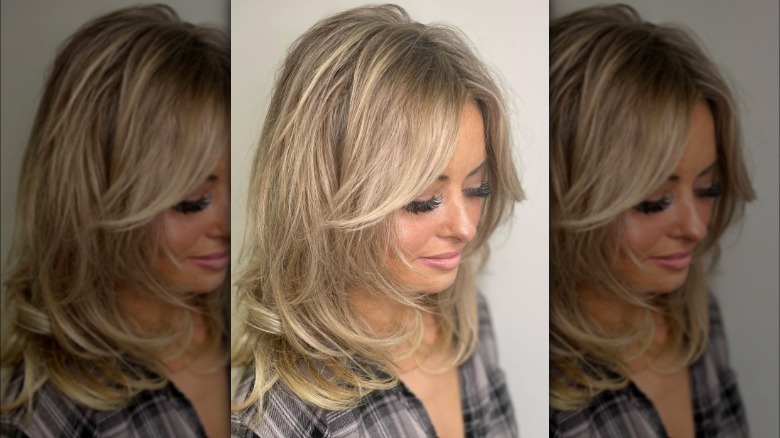 Woman with voluminous hair