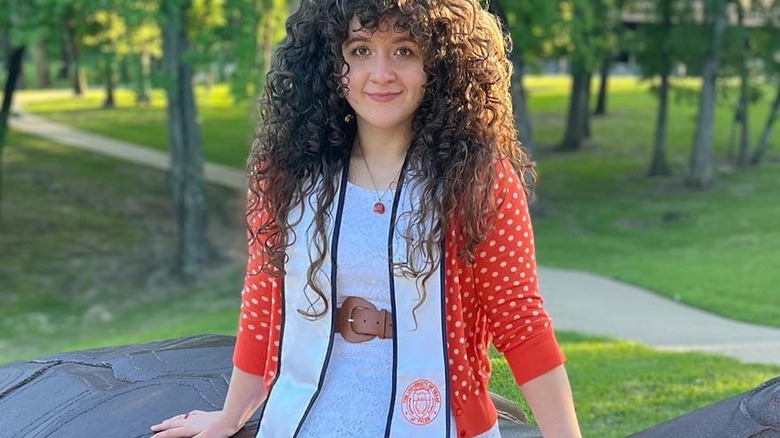 Woman in graduation photo