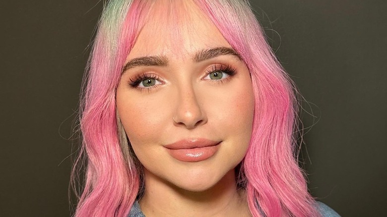 Hayden Panettiere rocking watermelon hair