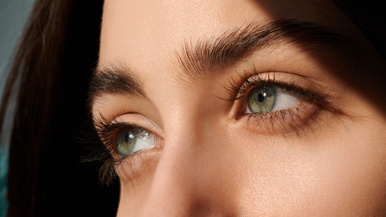 Woman with green eyes
