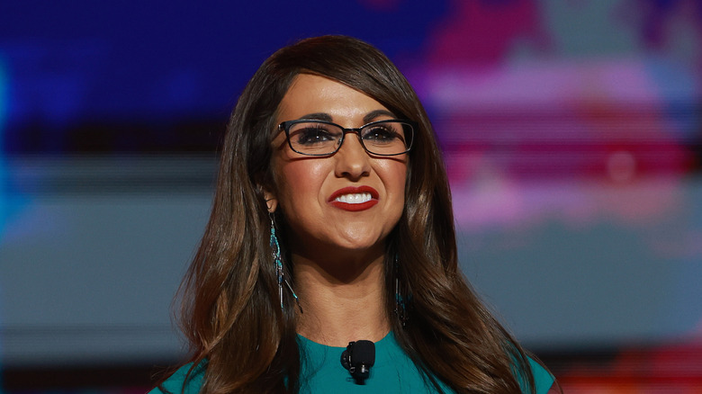 Lauren Boebert wearing red lipstick