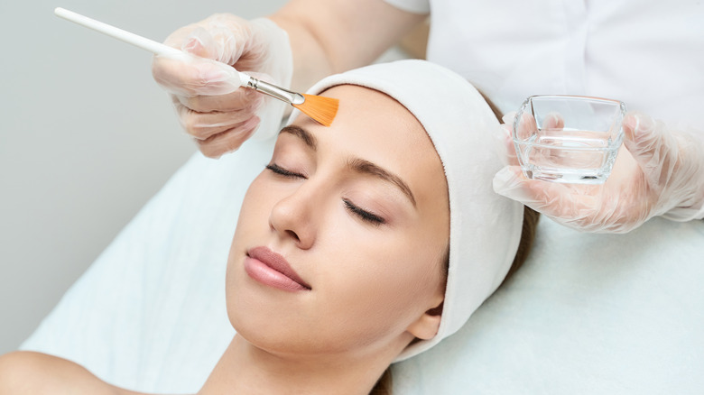 dermatologist giving a facial 