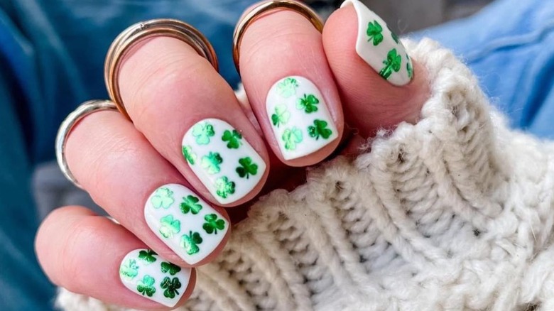 St. Patrick's Day manicure