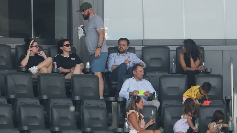 Usha Vance looking at JD Vance