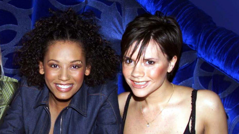 Victoria Beckham posing with Victoria Brown in 1996