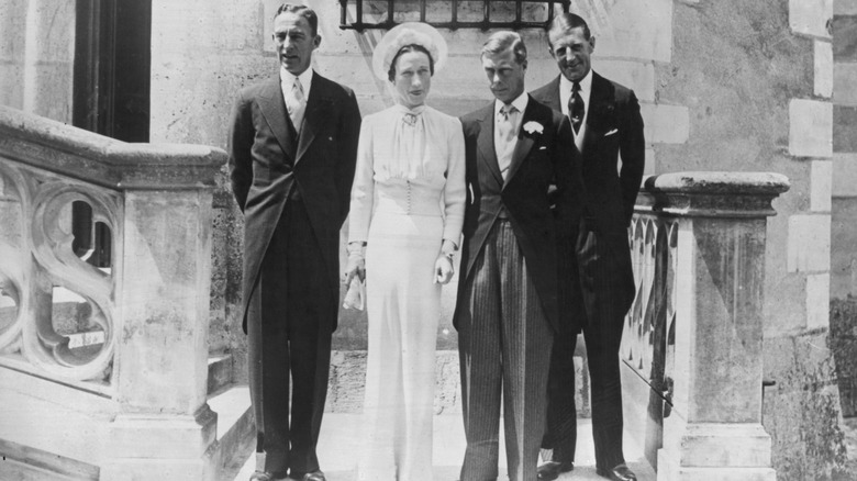 Wallis Simpson and Edward VIII on their wedding day in 1936