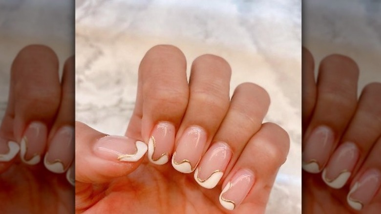 4. Wavy French Tip Nails for Short Nails - wide 8