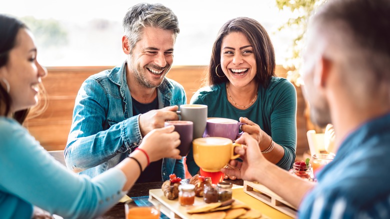 Group of people laughing together