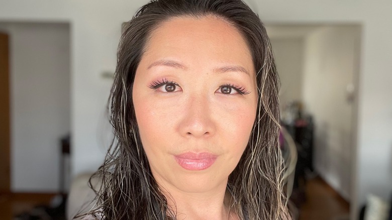 After shower makeup