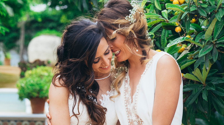 Two LGBTQ brides getting married
