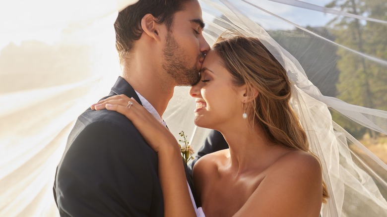 A bride and groom