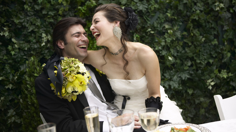 A bride and groom