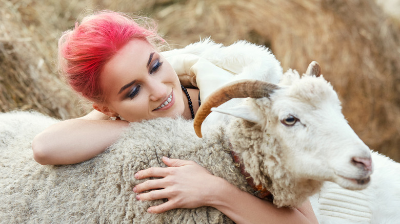 Aries woman and ram