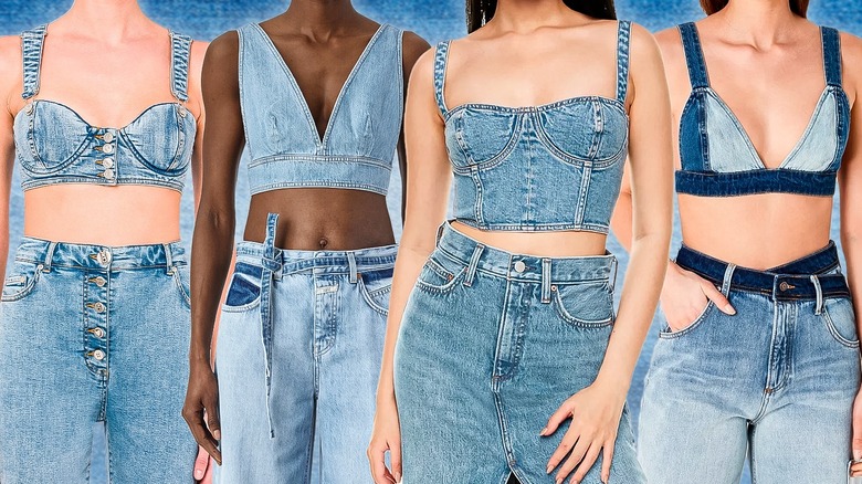 We're All Wearing Denim Bralettes Now Thanks To Prada