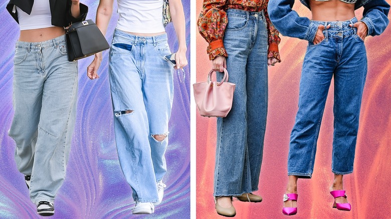 Composite different types of jeans