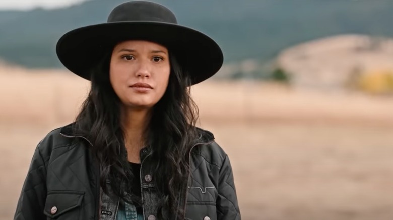 Actor Tanaya Beatty plays Avery on the set of "Yellowstone"