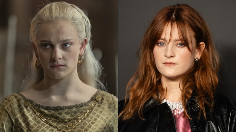Phia Saban as Helaena Targaryen in House of the Dragon and out of character