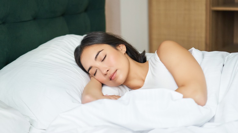 woman in bed sleeping