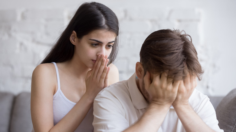 Woman understanding friend's anguish