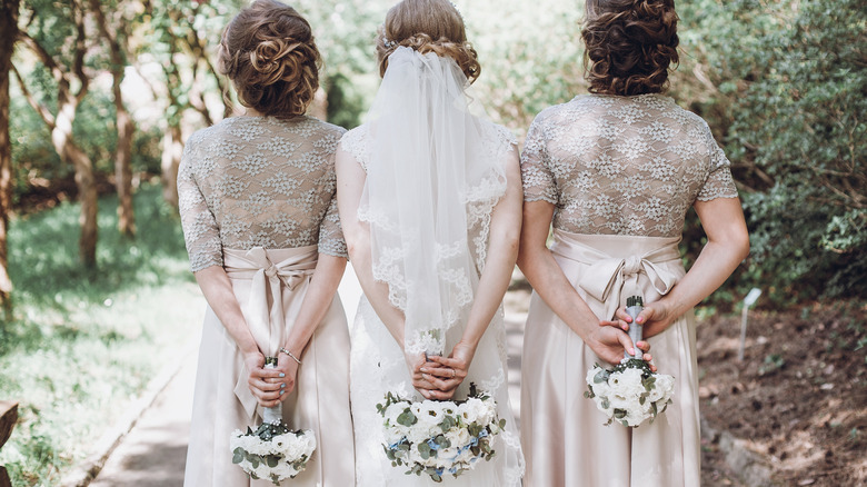 A bride with two maids of honor