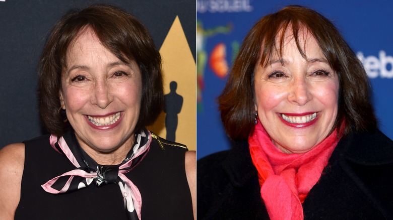 Didi Conn in 2019 and 2018 with a short brown bob