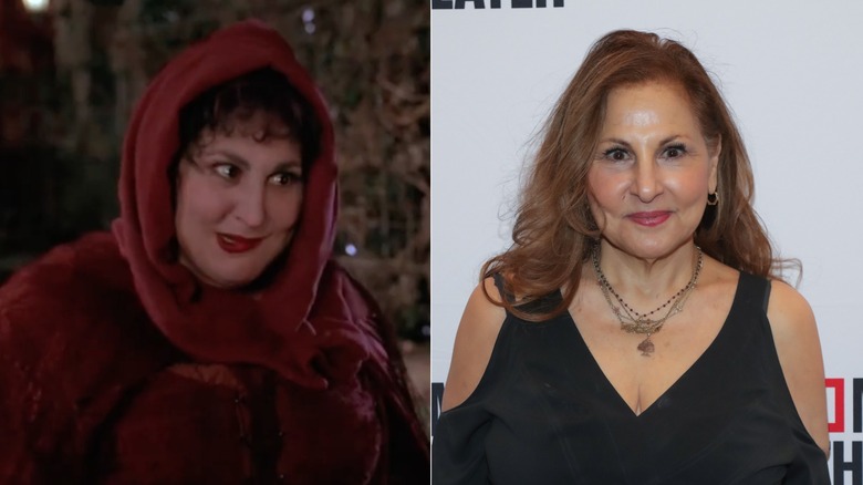 L: Kathy Najimy in 1993's "Hocus Pocus". R: Kathy Najimy in 2024