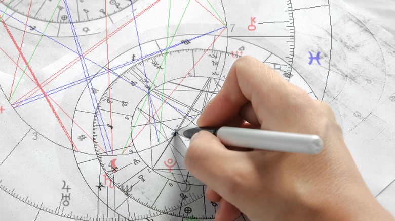 hand drawing birth chart