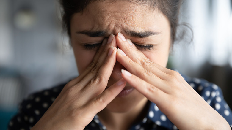 Very worried woman