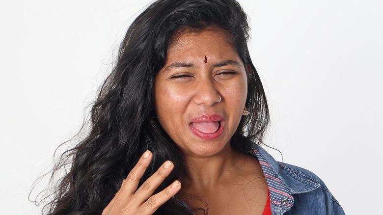 disgusted woman