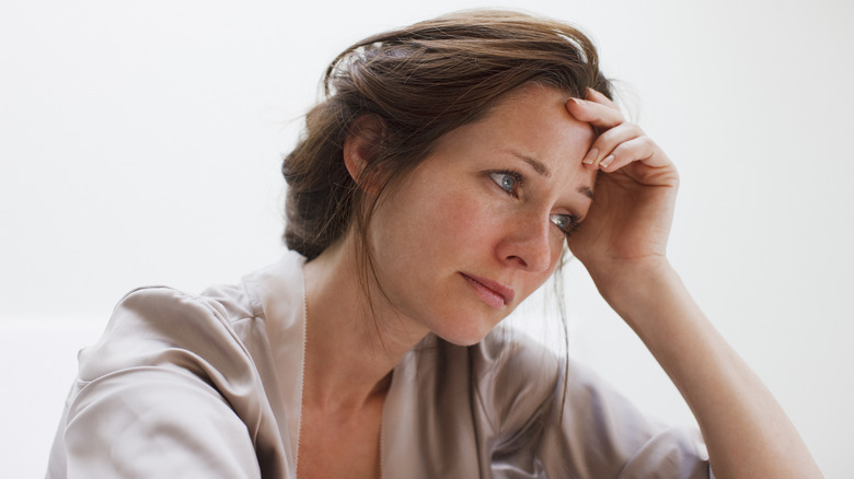 Woman  looking stressed