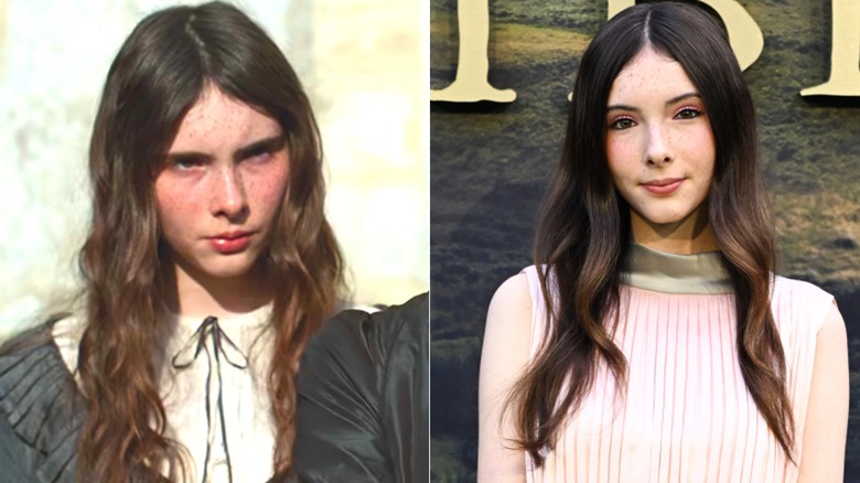 Bodhi Rae Breathnach on "Sense and Sensibility" (R) vs Bodhi Rae Breathnach in real life (L)