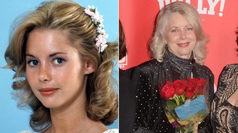 Dianne Kay poses for an "Eight Is Enough" portrait in 1977 next to a 2019 photo of her at a premiere in Hollywood.