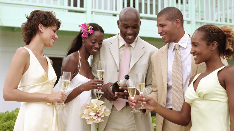 Male Bridesmaid Wears Dress