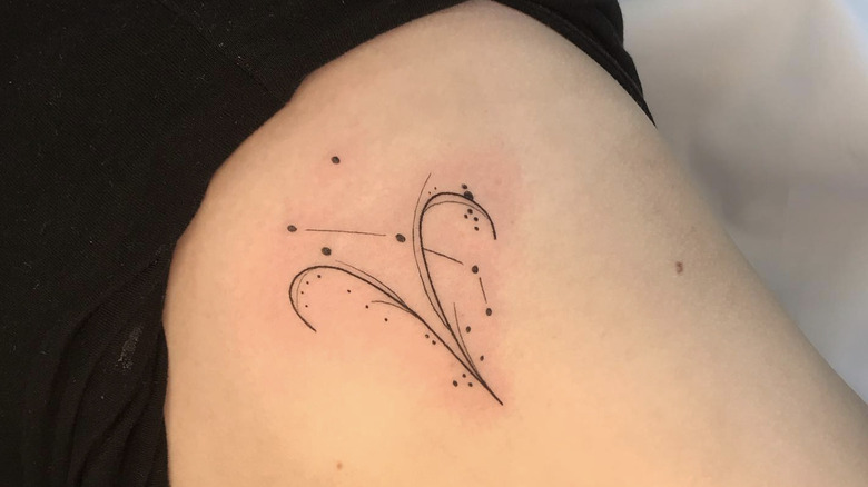 aries symbol tattoo