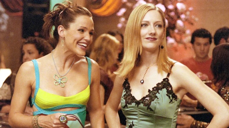 Jennifer Garner and Judy Greer are pictured in a scene from the 2004 film 13 Going on 30