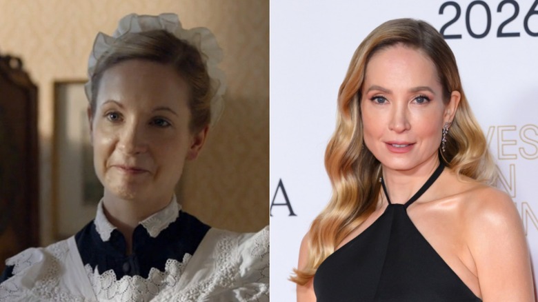 Joanne Froggatt in Downton Abbey and at a BAFTA event in 2026