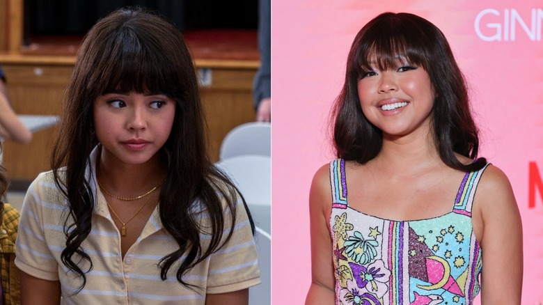 (L) Chelsea Clark as Norah in "Ginny & Georgia"; (R) Chelsea Clark at a Netflix event for "Ginny & Georgia" in 2025