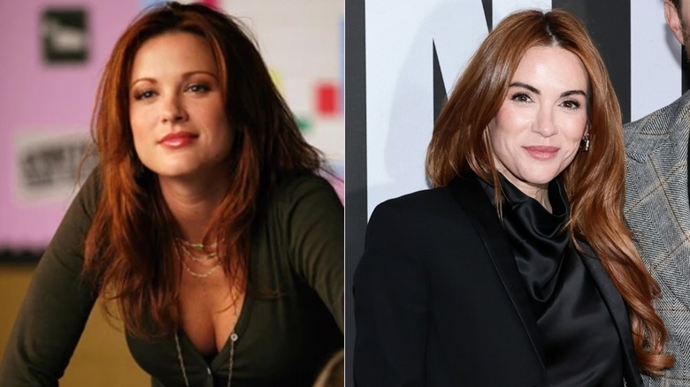 (L) Danneel Harris as Rachel Gatina in "One Tree Hill"; (R) Danneel Harris at a Broadway show in 2026