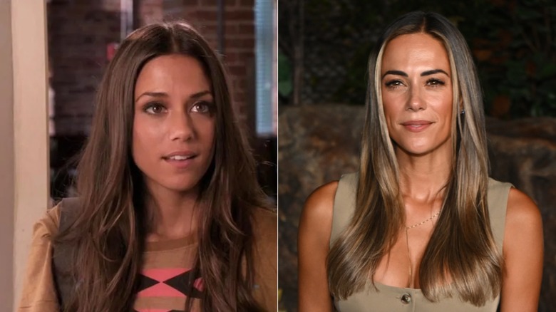 (L) Jana Kramer as Alex Dupre in "One Tree Hill"; (R) Jana Kramer at the "Heart of the Beast" premiere in 2026