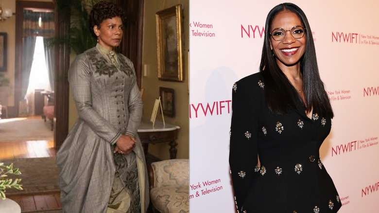 Audra McDonald as Dorothy Scott in "The Gilded Age" / Audra McDonald attends the 46th annual Muse Awards in New York City in March 2026