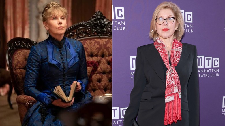 Christine Baranski as Agnes Van Rhijn in "The Gilded Age" / Christine Baranski attends the Broadway opening of "Bug" in New York City in January 2026