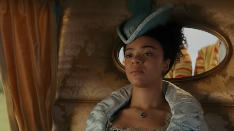A still of India Amarteifio as young Queen Charlotte in 