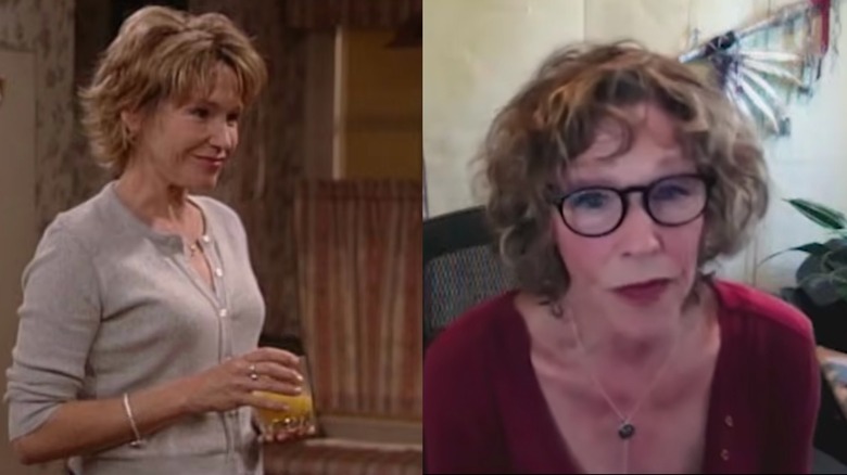 Side by side: Betsy Randle on Boy Meets World and on Pod Meets World in 2023.