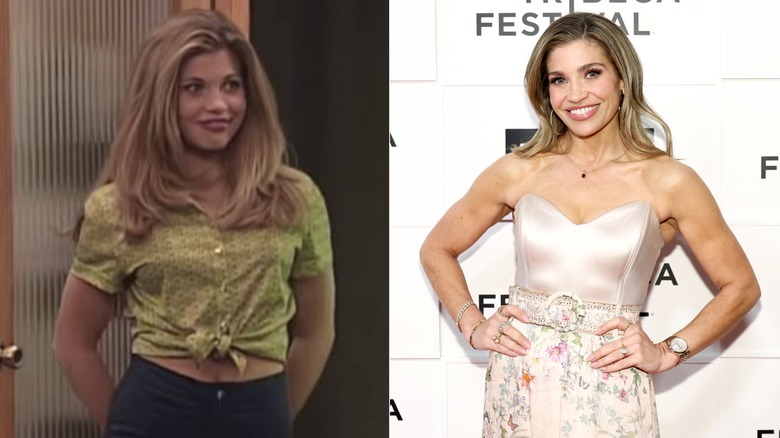 Side by side: Danielle Fishel on Boy Meets World and at an event in June 2026.