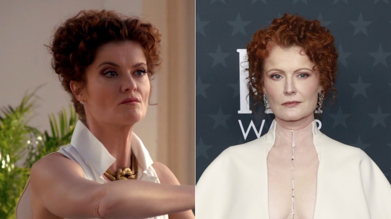 Rebecca Wisocky with a curly updo