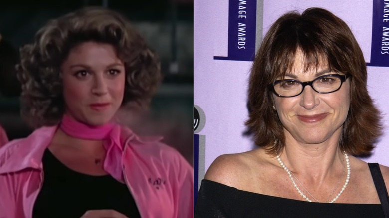 Dinah Manoff in "Grease," and at a red carpet decades later.