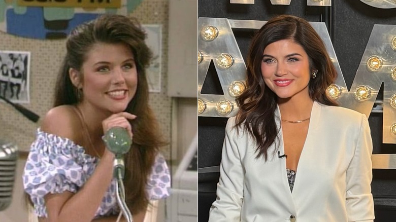 Tiffani Thiessen in Saved by the Bell and at Good Morning America