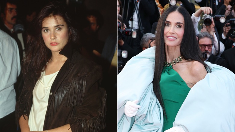 Demi Moore in 1985 and 2026