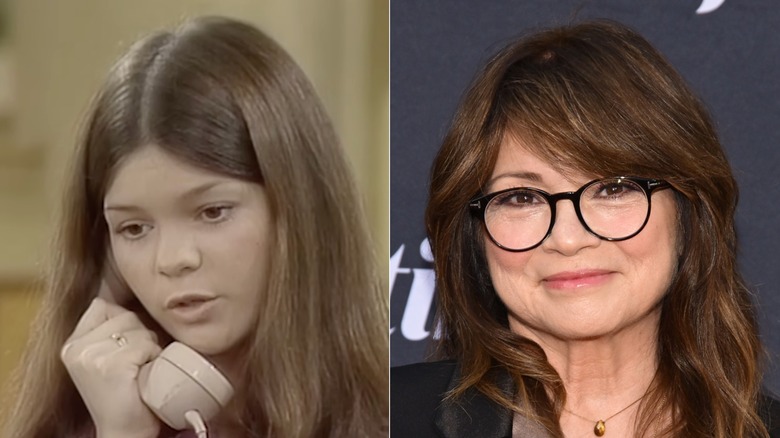 L: A snap of Valerie Bertinelli as Barbara Cooper on One Day at a Time / R: Valerie Bertinelli attends an FYC screening of Lifetime's "Love, Again" at Television Academy's Wolf Theatre at the Saban Media Center on April 30, 2026
